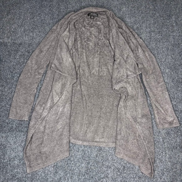 Barefoot Dreams Sweaters - Barefoot Dreams CozyChic Lite Cardigan Duster Open Front Gray‎ Size S M